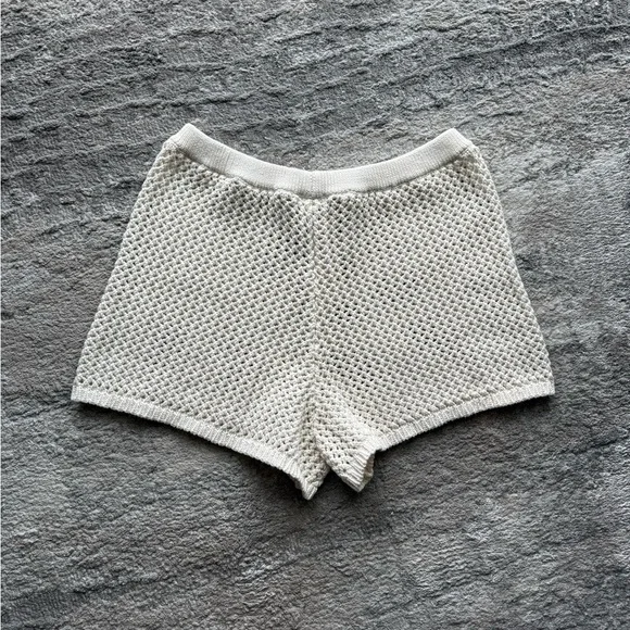 Aerie Knit Crochet Boho High Waist Shorts | XL - Picture 3 of 6